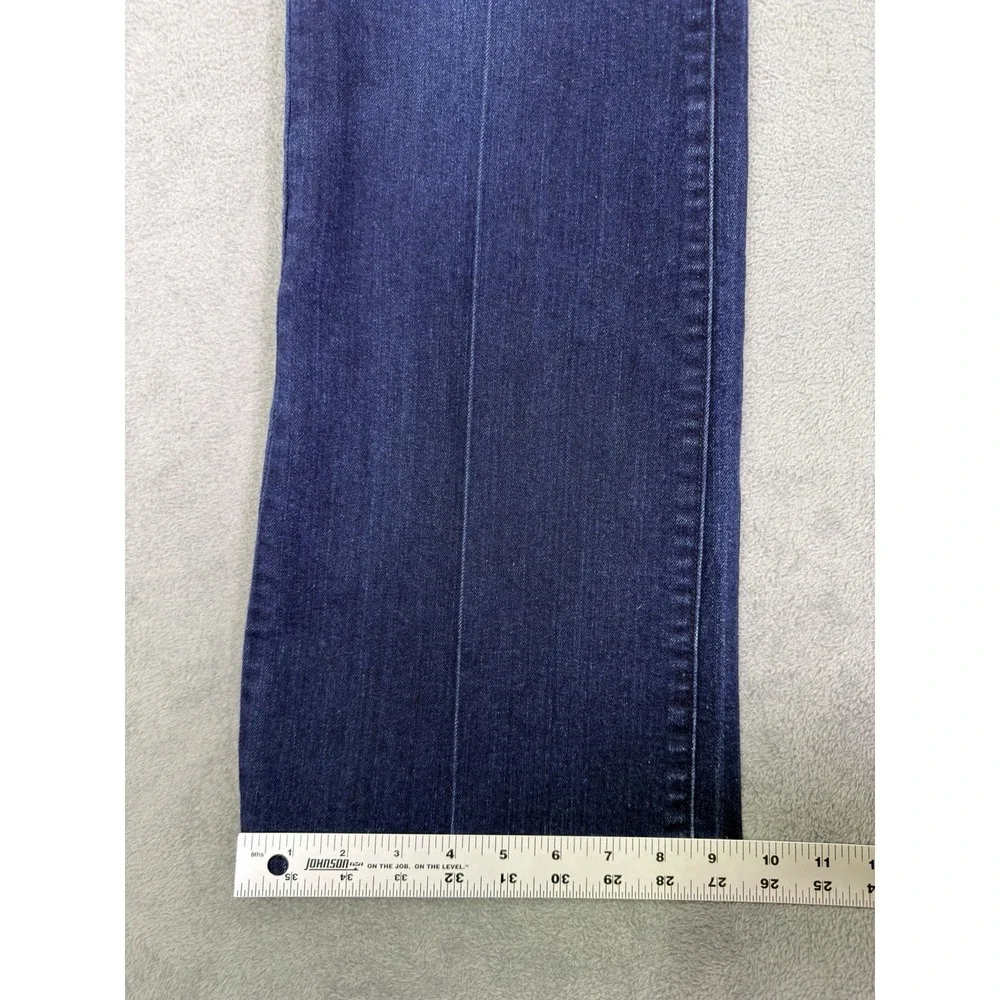 Ann Taylor Loft Jeans Womens 14 Blue Dark Wash Mid Rise Curvy Flare Stretch